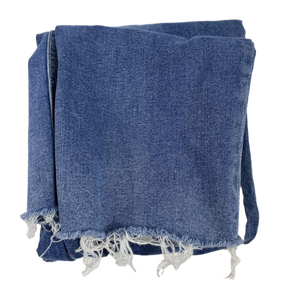 Est 1946 Denim Jeans Womens Size 14 Medium‎ Wash Denim Raw Hem Patches Distress - Picture 11 of 12